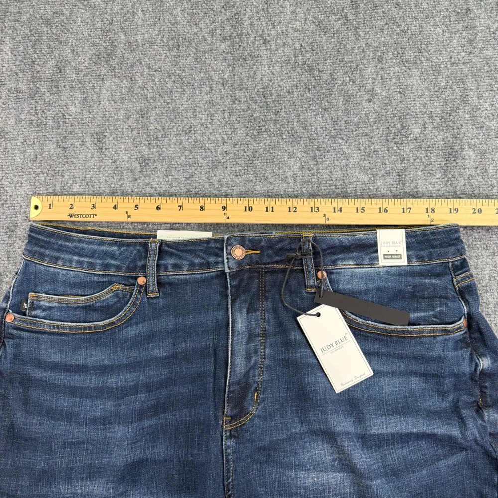 Judy Blue Jeans Womens 20W (Fits 38x27) Blue Skinny Tummy Control High Rise NWT - Picture 6 of 16